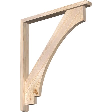 Ekena Millwork Imperial Craftsman Smooth Bracket w/ Offset Brace, Douglas Fir, 3 1/2"W x 34"D x 38"H BKT0402X34X38IMP04SDF